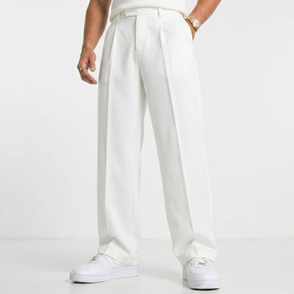 Pantalón ancho con caída ligera – estilo holgado